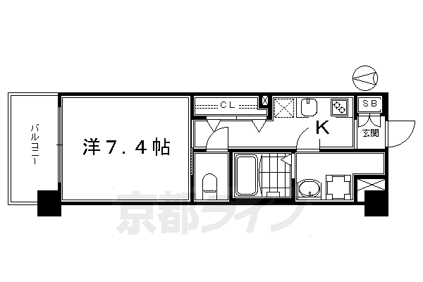 京都府京都市下京区花畑町 梅小路京都西駅 1K マンション 賃貸物件詳細