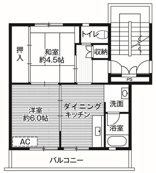 ビレッジハウス中桜田１号棟 1階 2DK 賃貸物件詳細
