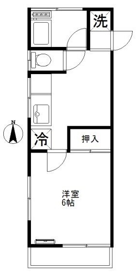 イマムラハイツ 2階 1K 賃貸物件詳細