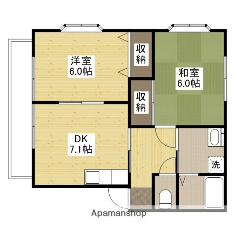 広島県福山市草戸町１ 福山駅 2DK アパート 賃貸物件詳細