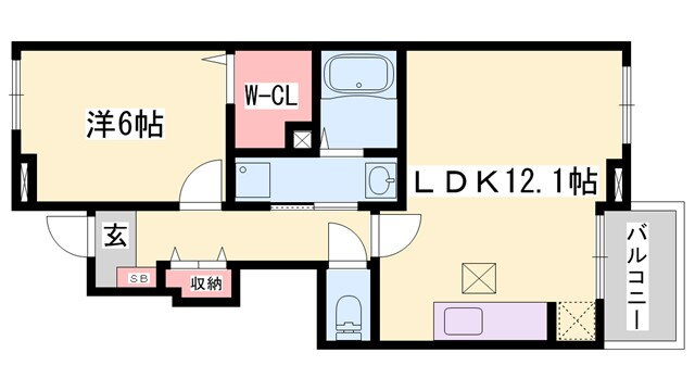 兵庫県加古川市尾上町口里 浜の宮駅 1LDK アパート 賃貸物件詳細