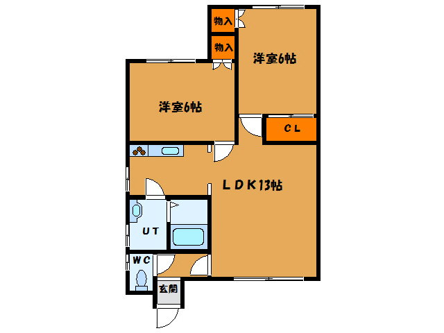 北海道函館市昭和３ 2LDK アパート 賃貸物件詳細