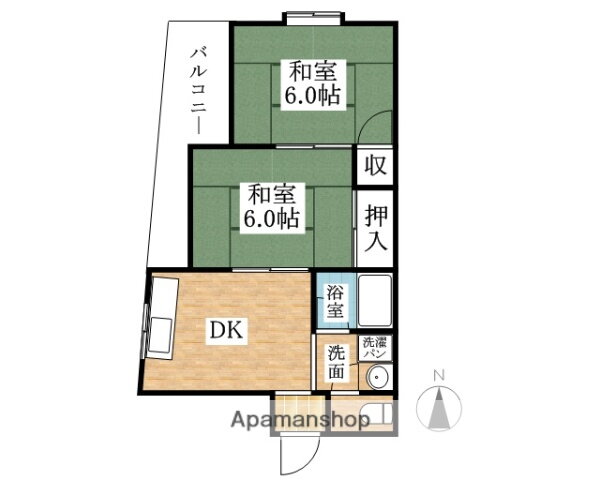 愛知県小牧市大字北外山 小牧口駅 2DK マンション 賃貸物件詳細