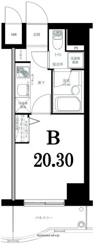 グリフィン横浜・ベイグランデ壱番館 5階 1K 賃貸物件詳細