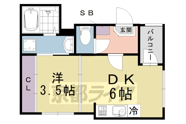 京都府京都市伏見区深草鈴塚町 伏見稲荷駅 1DK アパート 賃貸物件詳細