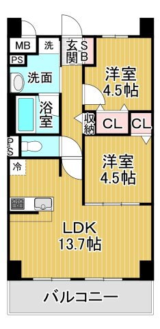 兵庫県西宮市平松町 西宮駅 2LDK マンション 賃貸物件詳細