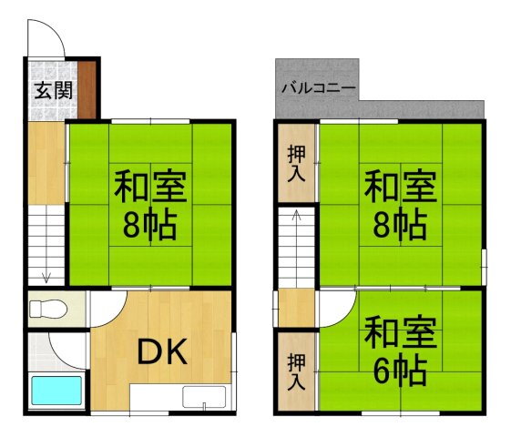 兵庫県尼崎市常松２ 甲東園駅 3DK 一戸建て 賃貸物件詳細