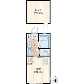 神奈川県横浜市鶴見区市場上町 八丁畷駅 1K アパート 賃貸物件詳細