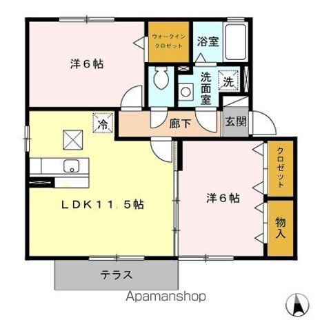 福岡県筑紫野市塔原西２ 都府楼南駅 2LDK アパート 賃貸物件詳細