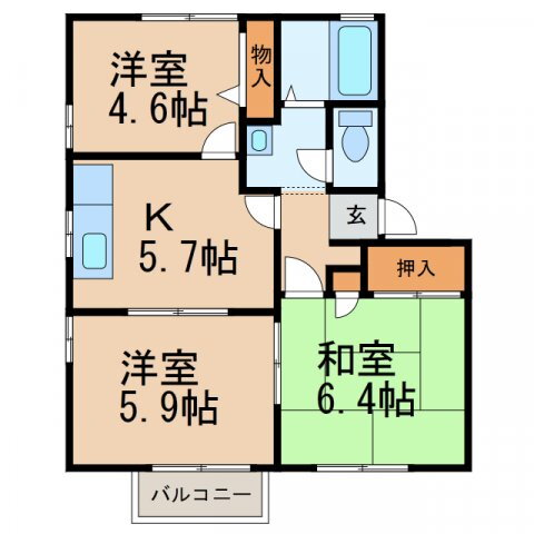 和歌山県岩出市相谷 紀伊駅 3K アパート 賃貸物件詳細