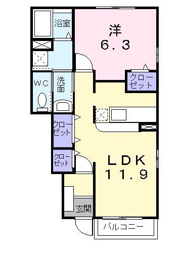 栃木県大田原市中田原 西那須野駅 1LDK アパート 賃貸物件詳細