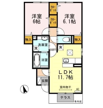 兵庫県姫路市花田町加納原田 姫路駅 2LDK アパート 賃貸物件詳細