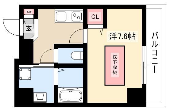 愛知県名古屋市西区上名古屋４ 黒川駅 1K マンション 賃貸物件詳細