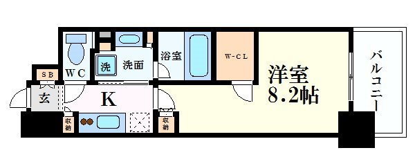 ザ・パークハビオ堂島 14階 1K 賃貸物件詳細