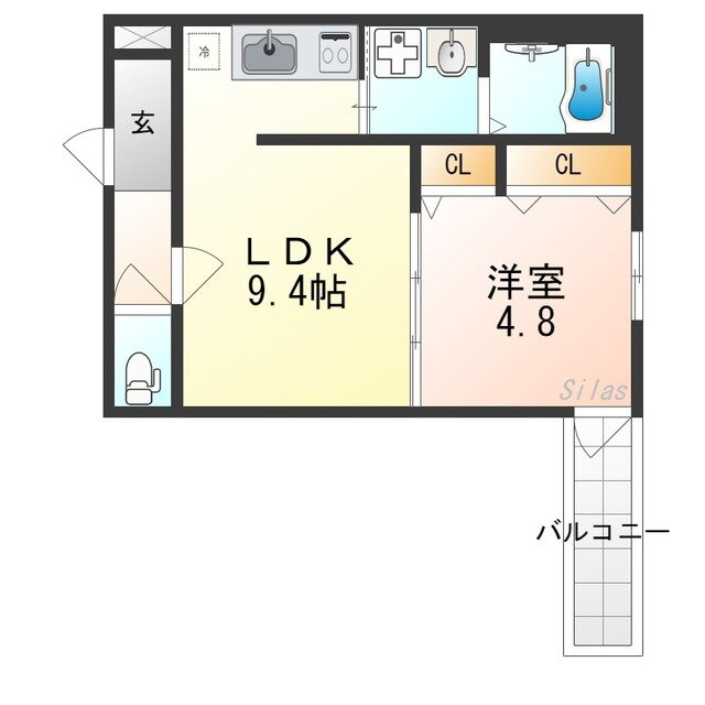 大阪府東大阪市額田町 額田駅 1LDK アパート 賃貸物件詳細