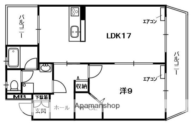大阪府枚方市岡山手町 枚方市駅 1LDK マンション 賃貸物件詳細