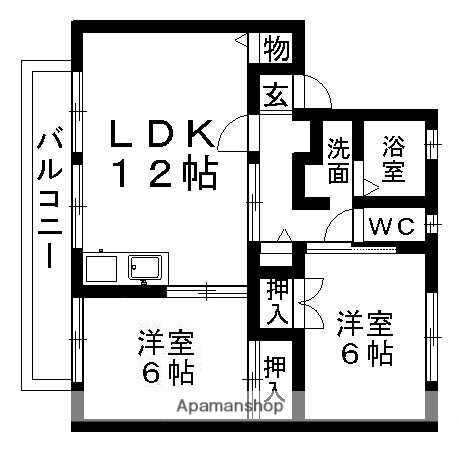 ルーブルハイツ 1階 2LDK 賃貸物件詳細