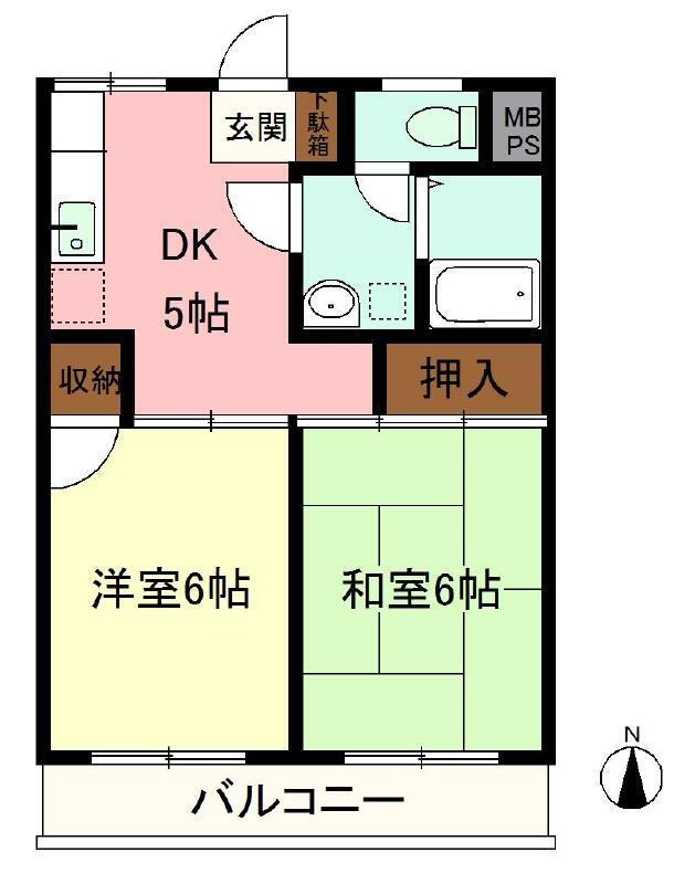 スワンセラミックマンション 2階 2DK 賃貸物件詳細