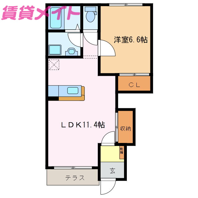 三重県松阪市曽原町 六軒駅 1LDK アパート 賃貸物件詳細
