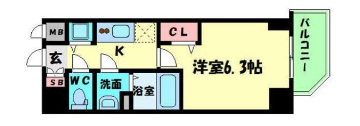 プレサンス江戸堀 3階 1K 賃貸物件詳細