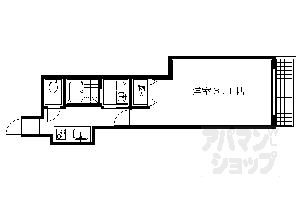 京都府京都市左京区難波町 神宮丸太町駅 1K マンション 賃貸物件詳細