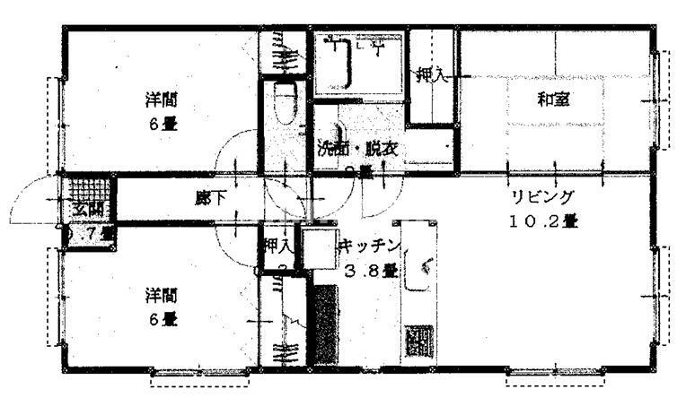 熊本県熊本市中央区帯山３ 3LDK マンション 賃貸物件詳細