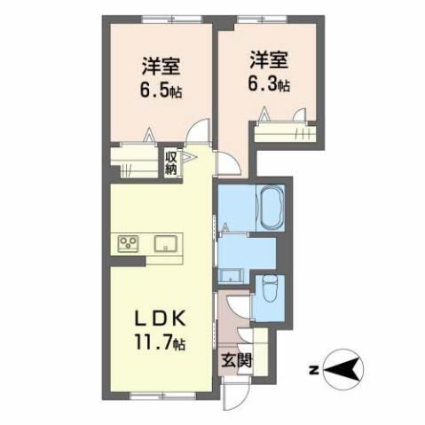 愛媛県伊予郡砥部町高尾田 2LDK アパート 賃貸物件詳細