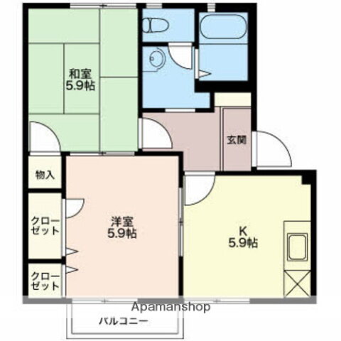 新潟県新潟市江南区荻曽根１ 亀田駅 2DK アパート 賃貸物件詳細