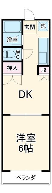 神奈川県大和市南林間６ 南林間駅 1DK アパート 賃貸物件詳細
