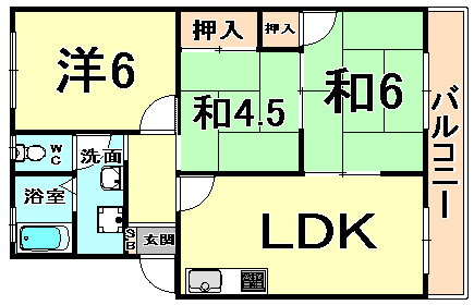 ハイツ中村 1階 3LDK 賃貸物件詳細