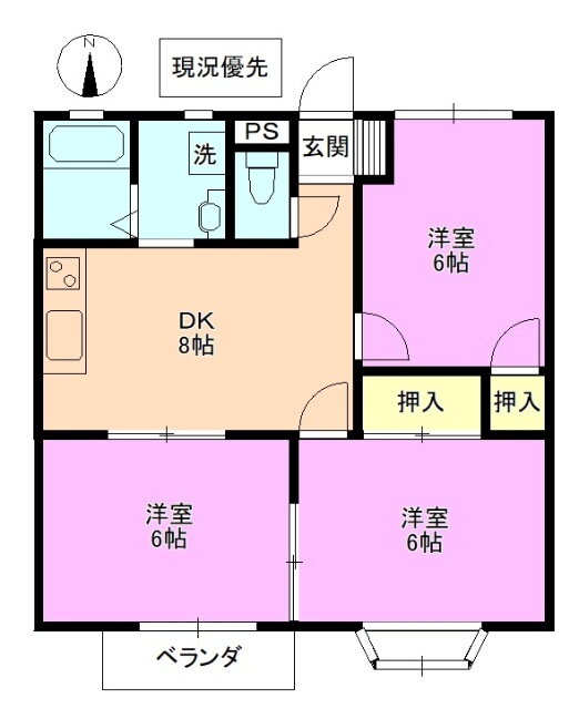 長野県長野市川中島町今井 今井駅 3DK アパート 賃貸物件詳細