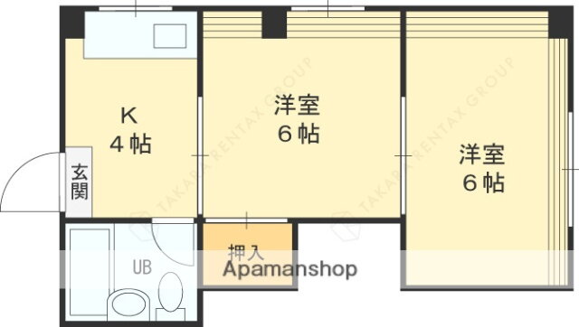 大阪府東大阪市小阪２ 八戸ノ里駅 2K マンション 賃貸物件詳細