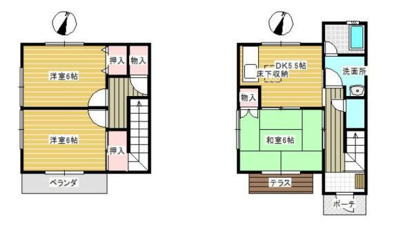 エトワール遠藤 2階 3DK 賃貸物件詳細