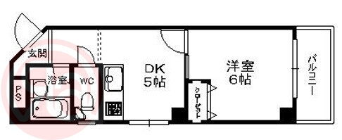 タイホウハイツ敷津３番館 11階 1DK 賃貸物件詳細
