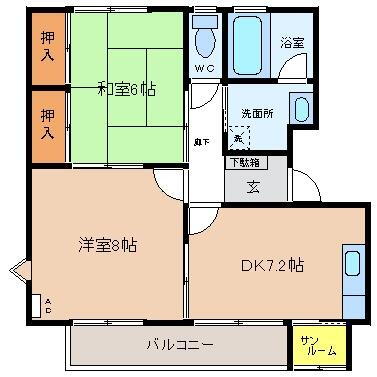 ポートサイド萩原４００ 1階 2DK 賃貸物件詳細