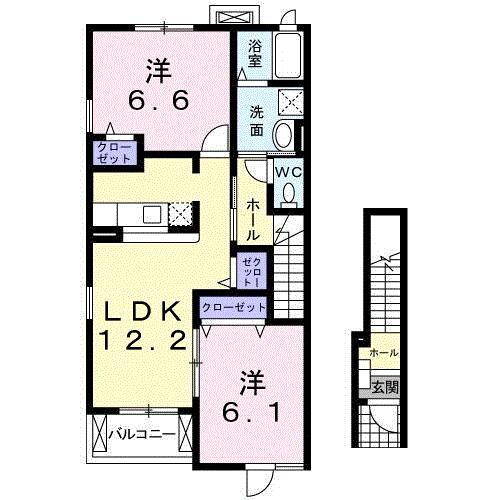 茨城県龍ヶ崎市城ノ内４ 2LDK アパート 賃貸物件詳細