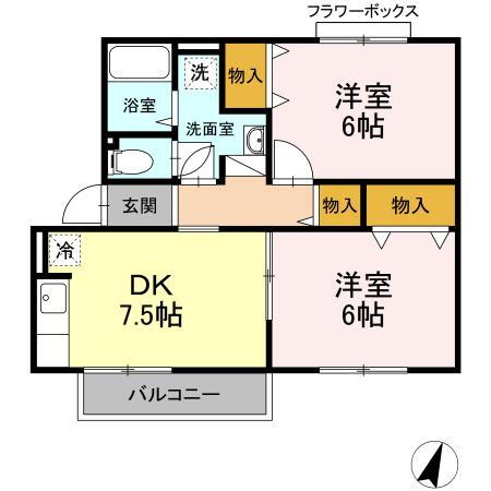 青森県八戸市新井田西１ 2DK アパート 賃貸物件詳細