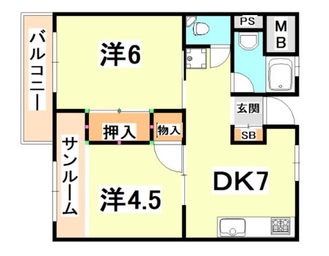 兵庫県神戸市東灘区魚崎中町１ 青木駅 2DK マンション 賃貸物件詳細