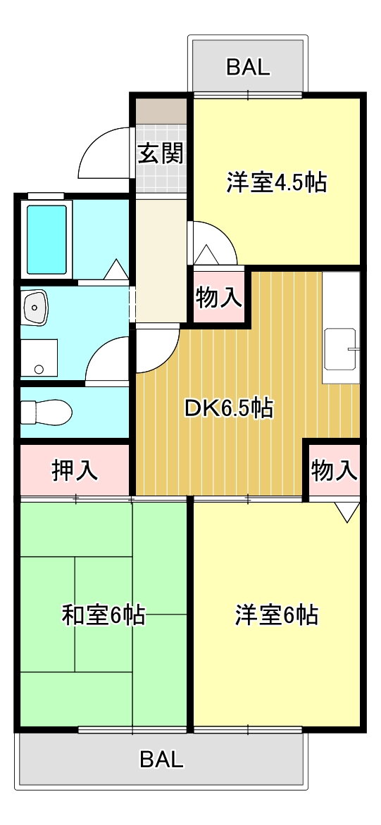 大阪府箕面市半町３ 桜井駅 3DK アパート 賃貸物件詳細