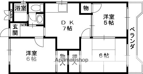 大阪府八尾市桜ヶ丘３ 近鉄八尾駅 3DK マンション 賃貸物件詳細