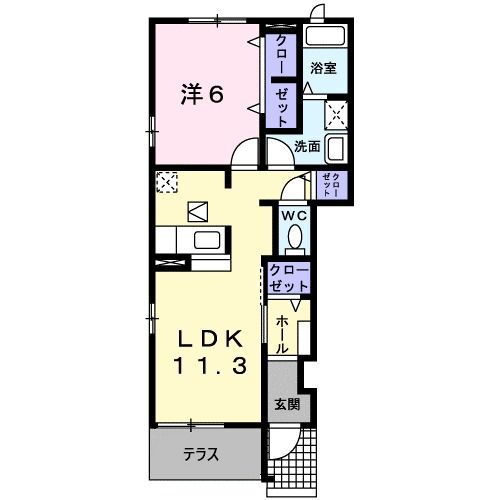 パイン　スクエア　ノース　Ａ 1階 1LDK 賃貸物件詳細