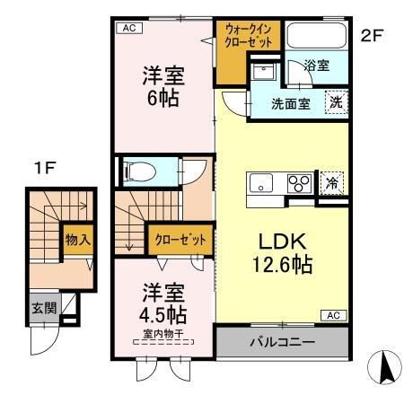 島根県松江市東津田町 松江駅 2LDK アパート 賃貸物件詳細