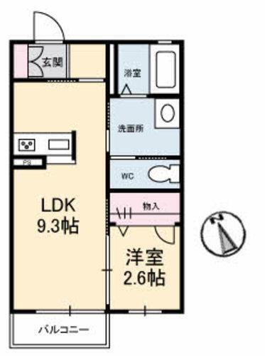 山口県山口市小郡山手上町 周防下郷駅 1LDK アパート 賃貸物件詳細