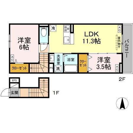 東京都中野区上鷺宮２ 富士見台駅 2LDK アパート 賃貸物件詳細