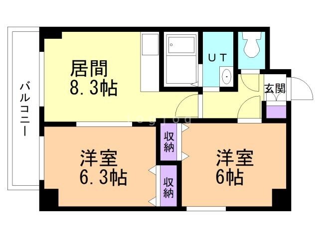 北海道札幌市白石区菊水元町二条１ 白石駅 2DK マンション 賃貸物件詳細
