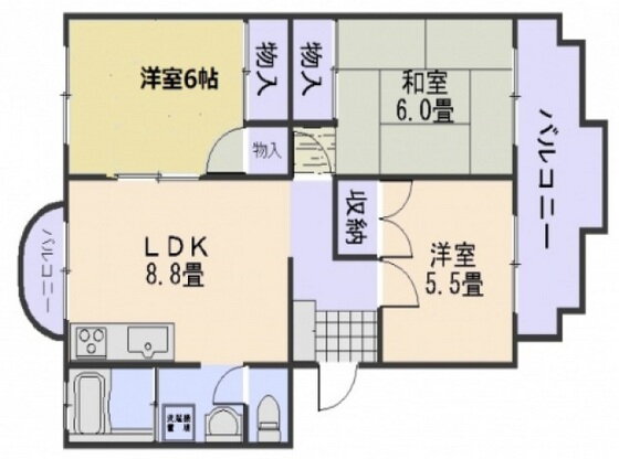 広島県広島市佐伯区三筋１ 楽々園駅 3LDK マンション 賃貸物件詳細