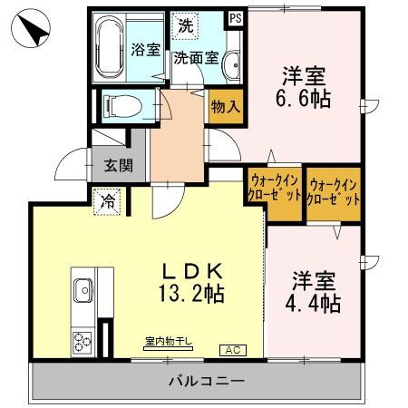 兵庫県神戸市北区北五葉５ 西鈴蘭台駅 2LDK アパート 賃貸物件詳細