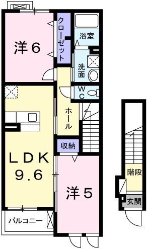 ジュエル 2階 2LDK 賃貸物件詳細