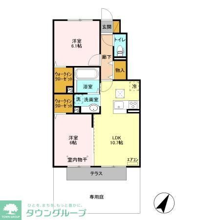 イーリスガーデン 1階 2LDK 賃貸物件詳細