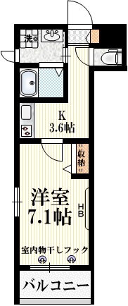 Ｆｒｅｅ　Ａｉｒ 4階 1K 賃貸物件詳細